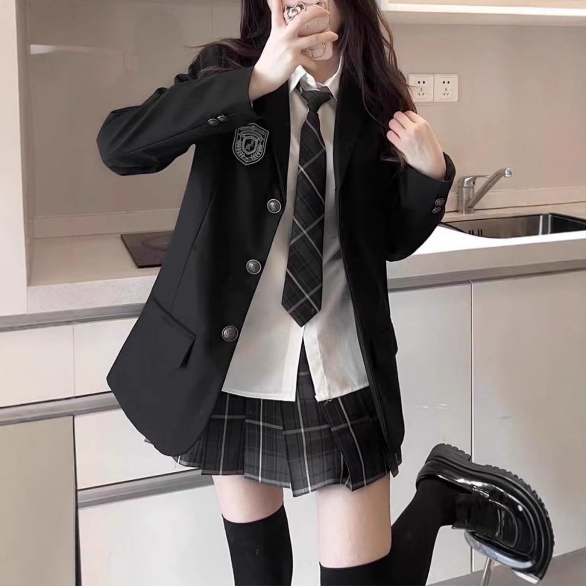 Amazon.co.jp: [COSSA] コスプレ 制服 ブレザー jk 女子高校生